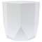 Bloem Tuxton Hexagon Planter: 8" - Casper White - Modern Unique Geometic Small Planter, Durable Resin, Modern Design, Optional Drainage Holes, For Indoor & Outdoor Use, Gardening, 1.7 Gallon Capacity